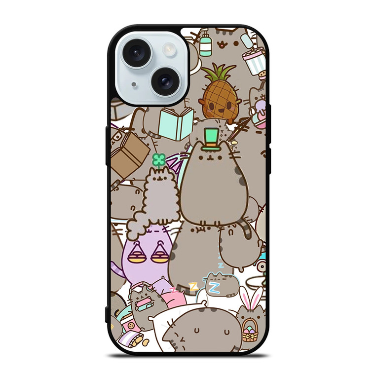 Pusheen Cartoon Collage iPhone 15  Case Cover