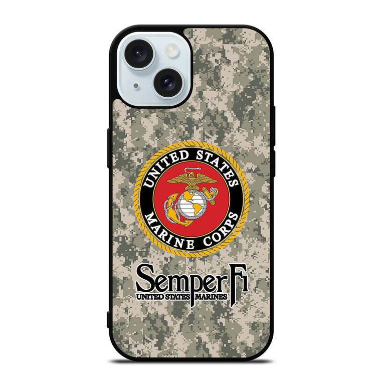 USMC US Marine Corps iPhone 15  Case Cover