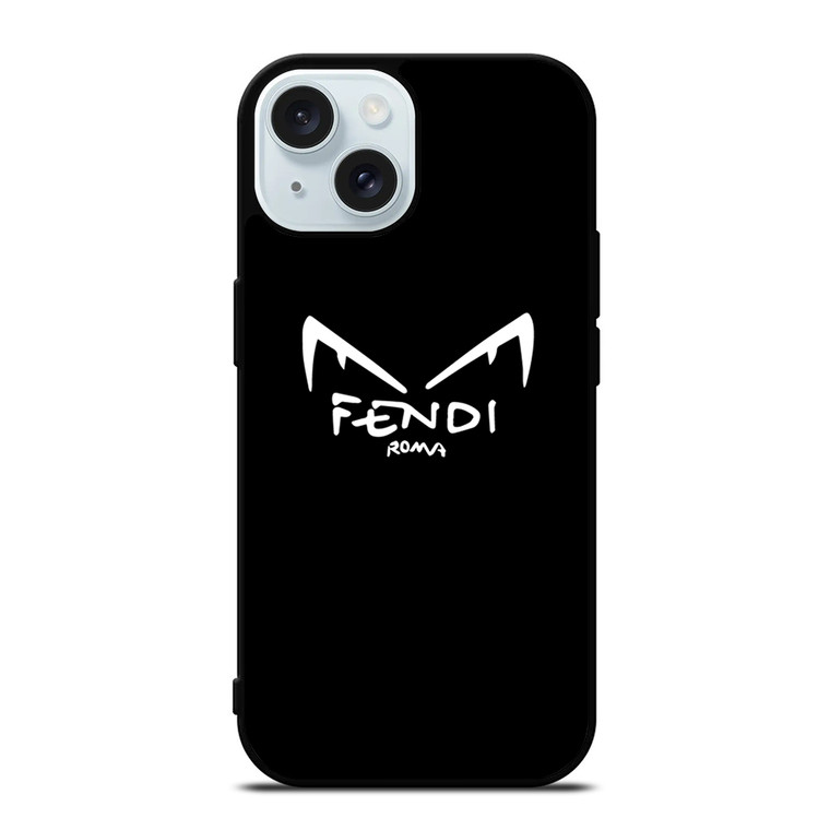 WHITE FENDI ROMA EYES iPhone 15  Case Cover