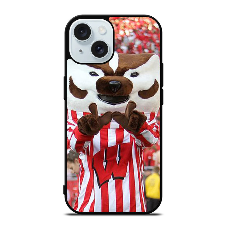 Wisconsin Mascot Image iPhone 15  Case Cover