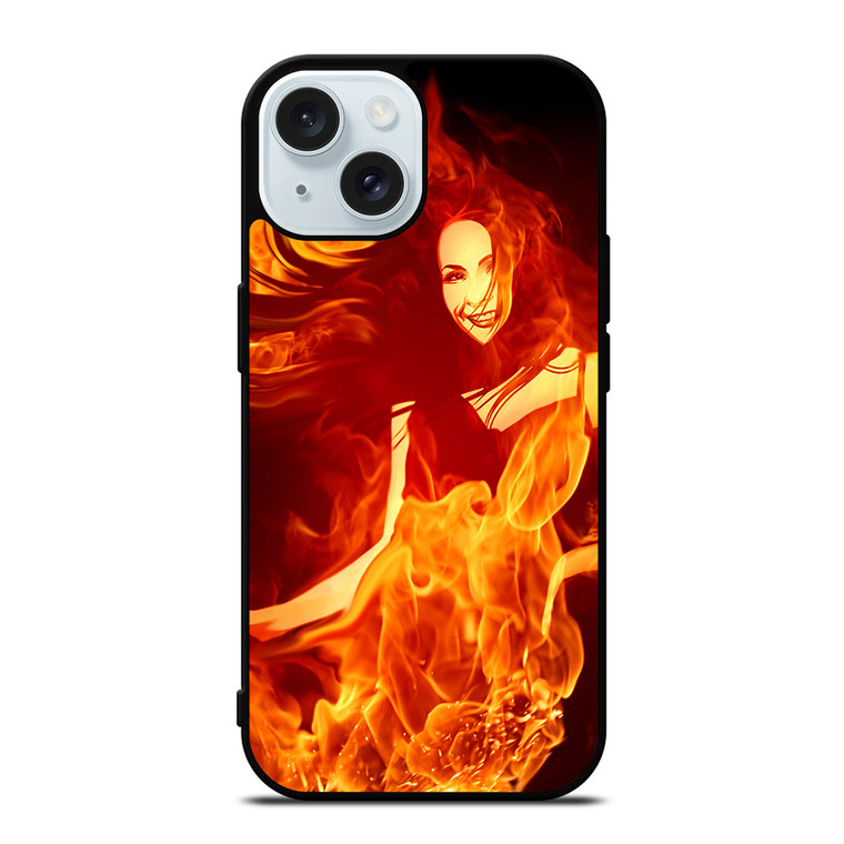 Woman In Fire iPhone 15  Case Cover