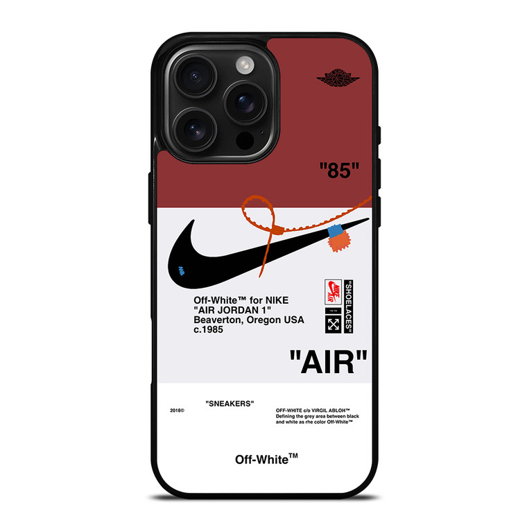 Air Jordan Nike Off White iPhone 16 Pro Max Case Cover