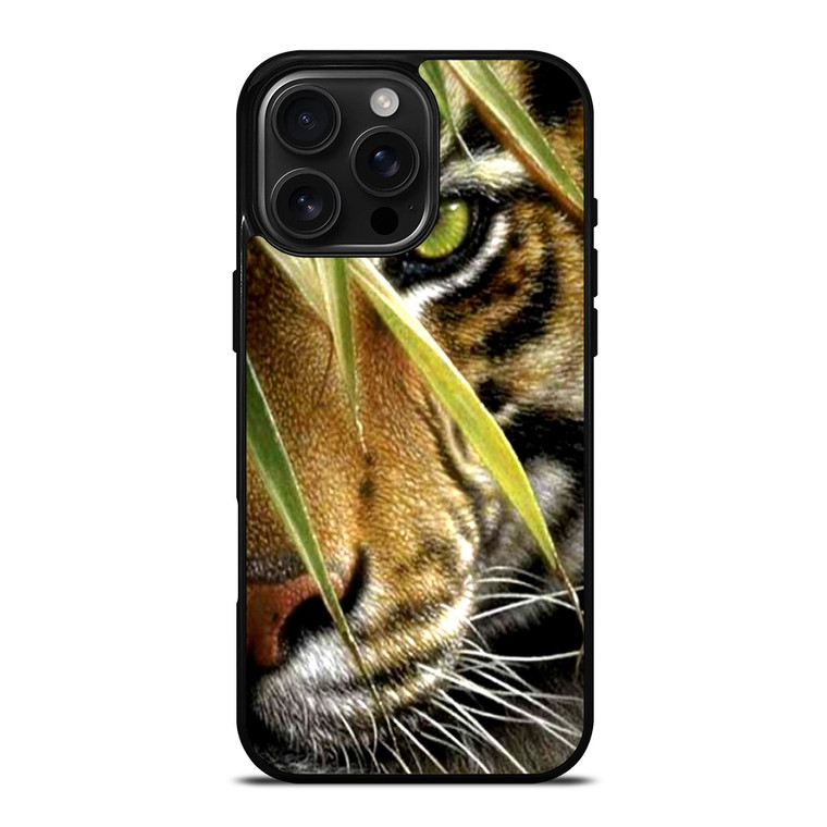 BENGAL TIGER IN A HALF FACE iPhone 16 Pro Max Case Cover