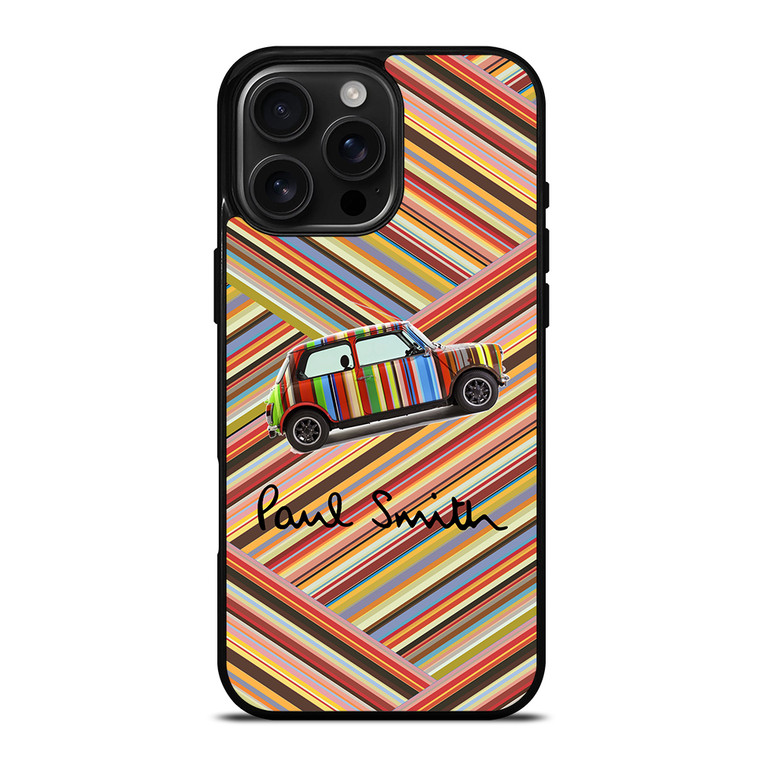 Paul Smith Mini Cooper Stripe iPhone 16 Pro Max Case Cover