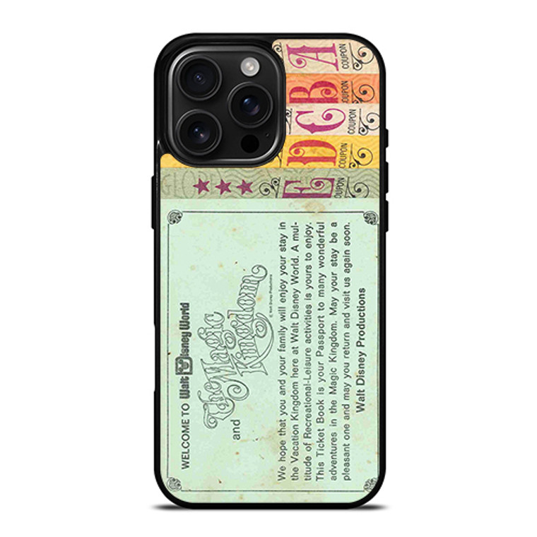 Printed World Disney Ticket iPhone 16 Pro Max Case Cover