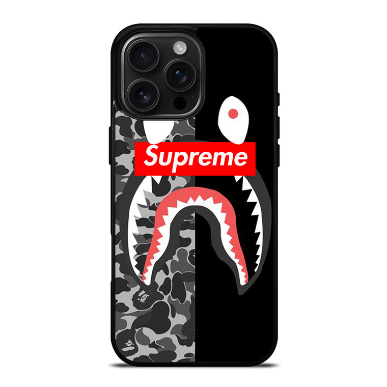 SUPRE ME BAPE SHARK iPhone 16 Pro Max Case Cover