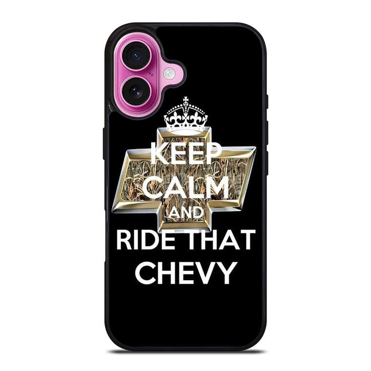 KEEP CALM AND RIDE THAT CHEVY iPhone 16 Plus Case Cover