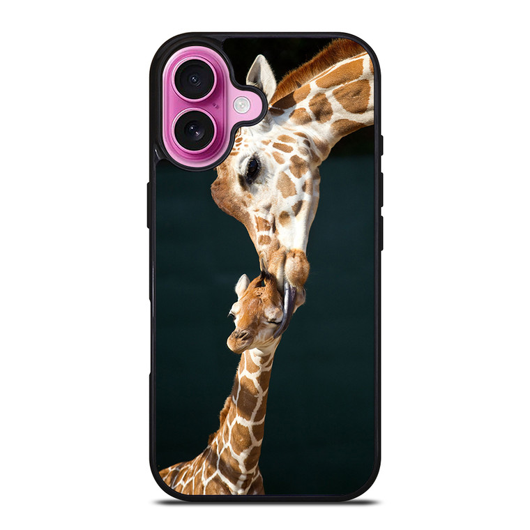MOM TOUCHES BABY GIRAFFE iPhone 16 Plus Case Cover