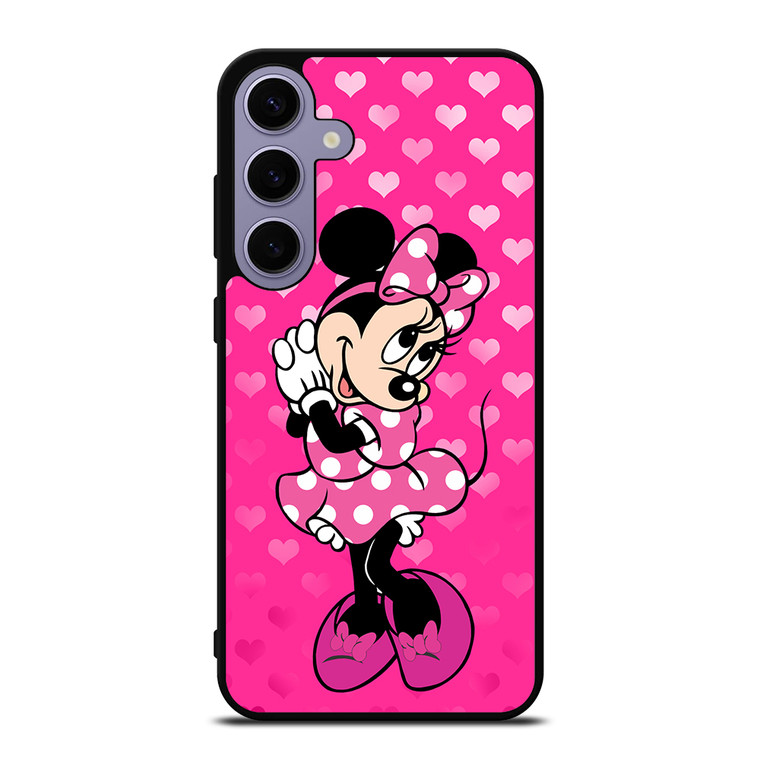 Minnie Mouse In Pink Heart Samsung Galaxy S24 Plus Case Cover