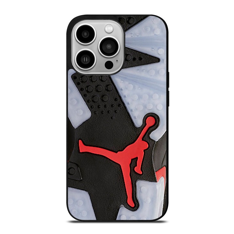 Air Jordan Black Red Sole iPhone 14 Pro Case Cover