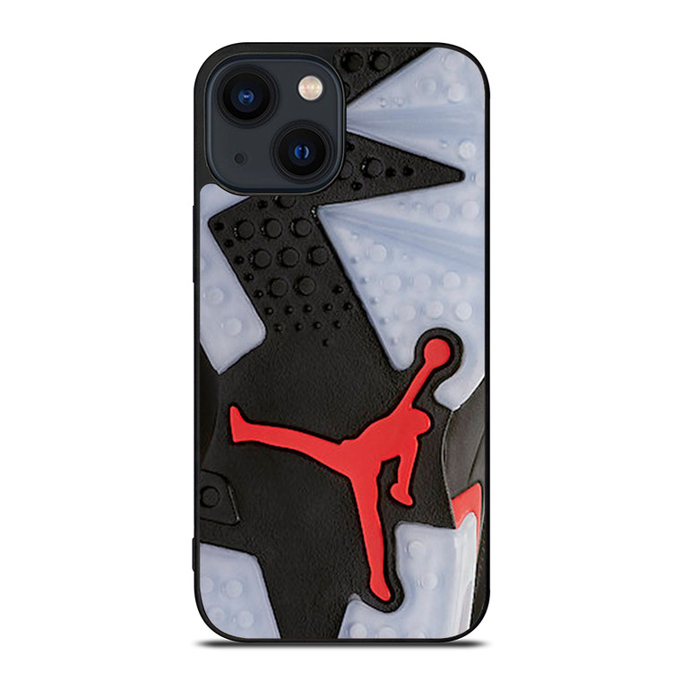Air Jordan Black Red Sole iPhone 14 Plus Case Cover