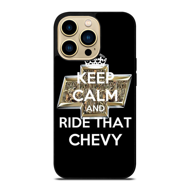 KEEP CALM AND RIDE THAT CHEVY iPhone 14 Pro Max Case Cover