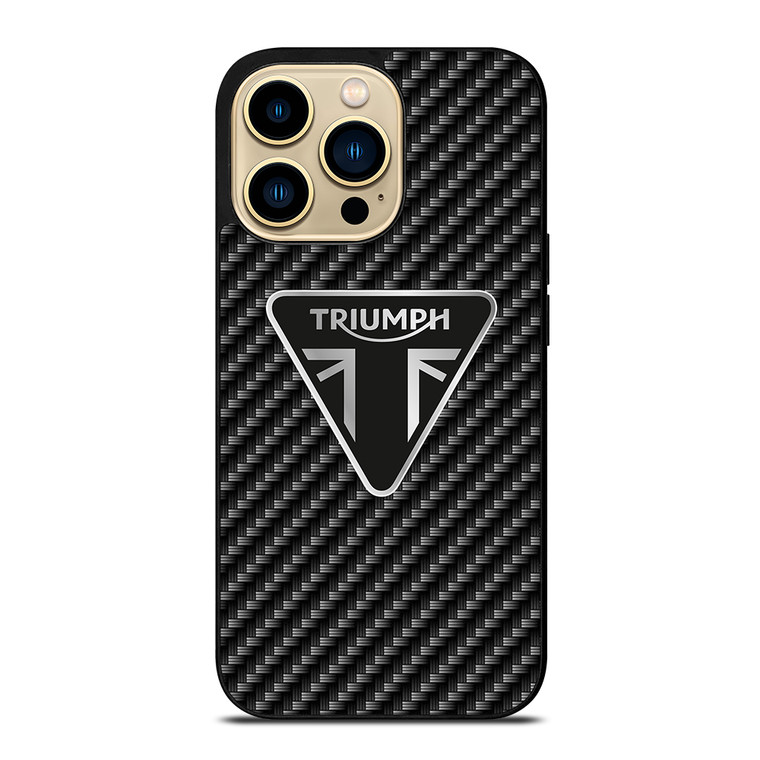 Triumph Motorcycle Carbon Logo iPhone 14 Pro Max Case Cover