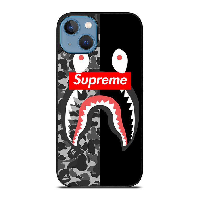 SUPREME BAPE SHARK iPhone 13 Case Cover