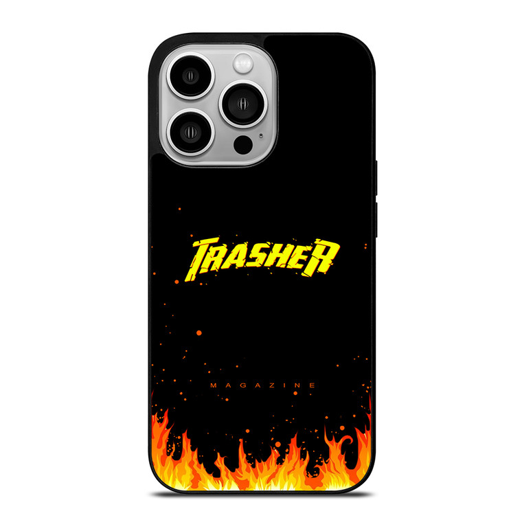 Trasher Smoldering Font iPhone 14 Pro Case Cover