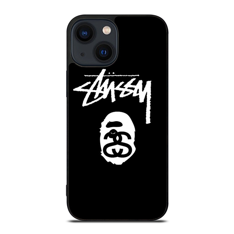 STUSSY BLACK iPhone 14 Plus Case Cover