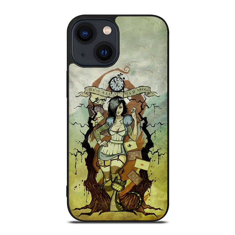 Zombie Alice In Wonderland iPhone 14 Plus Case Cover