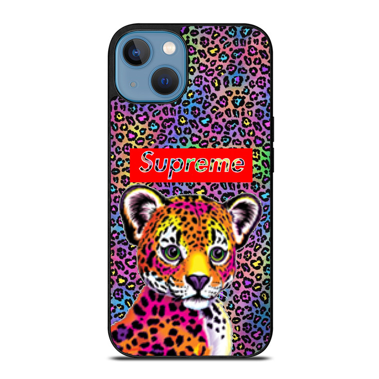 SUPREME LISA FRANK LEOPARD iPhone 13 Case Cover