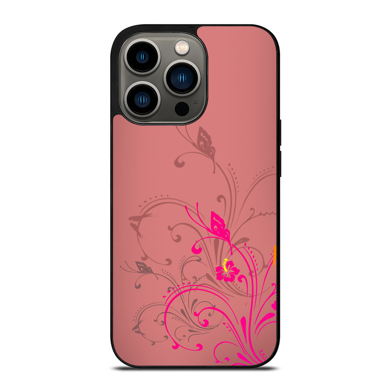Pink Swirls iPhone 13 Pro Case Cover