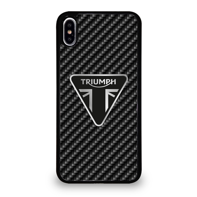 Triumph Motorcycle Carbon Logo iPhone XS Max Case Cover