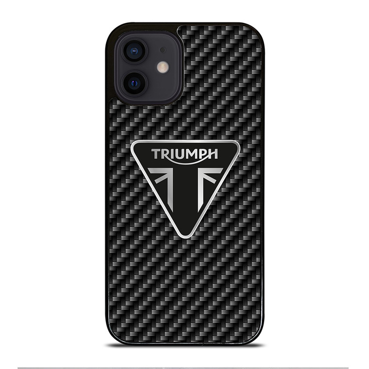 Triumph Motorcycle Carbon Logo iPhone 12 Mini Case Cover
