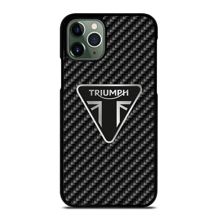 Triumph Motorcycle Carbon Logo iPhone 11 Pro Max Case Cover