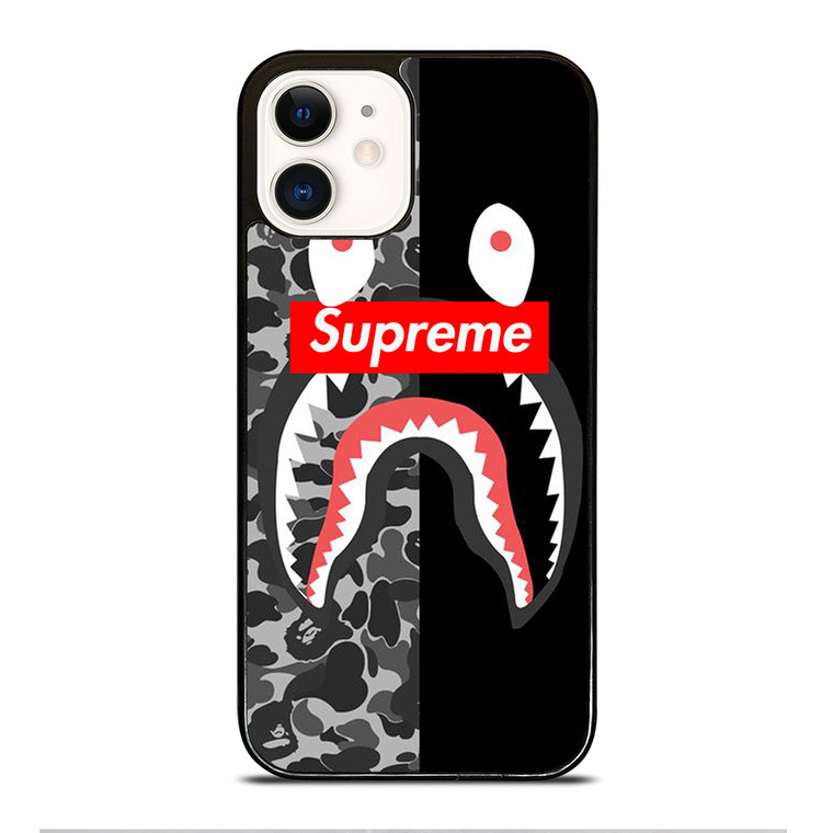 SUPREME BAPE SHARK iPhone 12 Case Cover