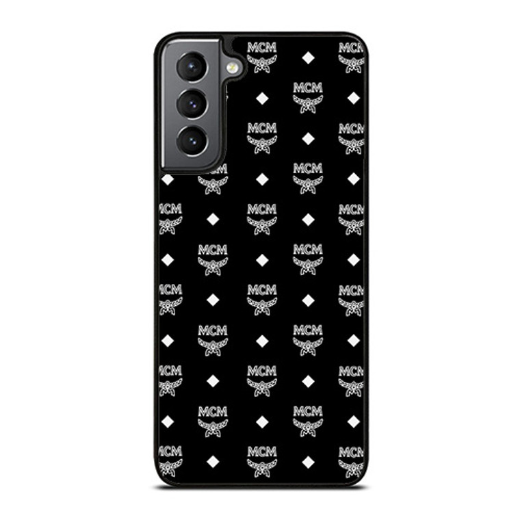 MCM Worldwide Black Wallpaper Samsung Galaxy S21 Plus 5G Case Cover