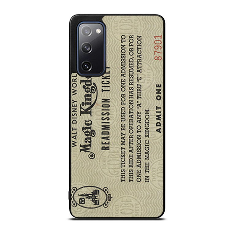 Readmission Ticket Print Walt Disney World Samsung Galaxy S20 FE 5G 2022 Case Cover