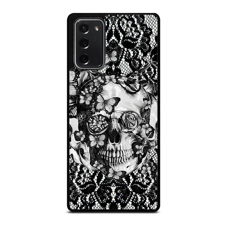Skull Butterfly Lace Samsung Galaxy Note 20 5G Case Cover