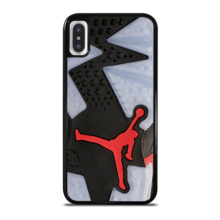 Air Jordan Black Red Sole iPhone X / XS Case Cover