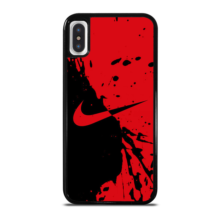 Black Red Nike iPhone X / XS Case Cover