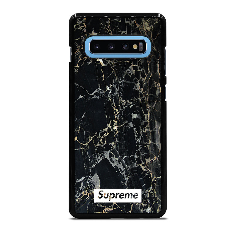 SUPREME BLACK MARBLE Samsung Galaxy S10 Plus Case Cover