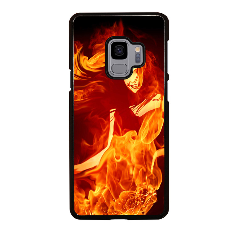 Woman In Fire Samsung Galaxy S9 Case Cover