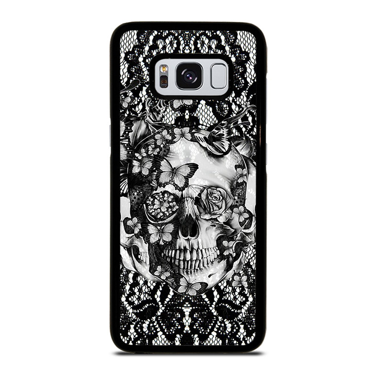 Skull Butterfly Lace Samsung Galaxy S8 Case Cover