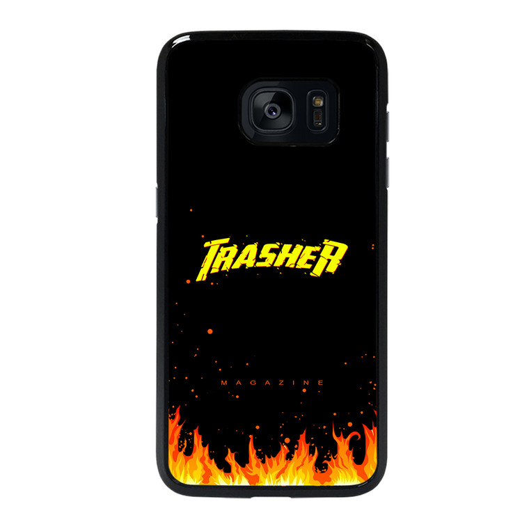 Trasher Smoldering Font Samsung Galaxy S7 Edge Case Cover