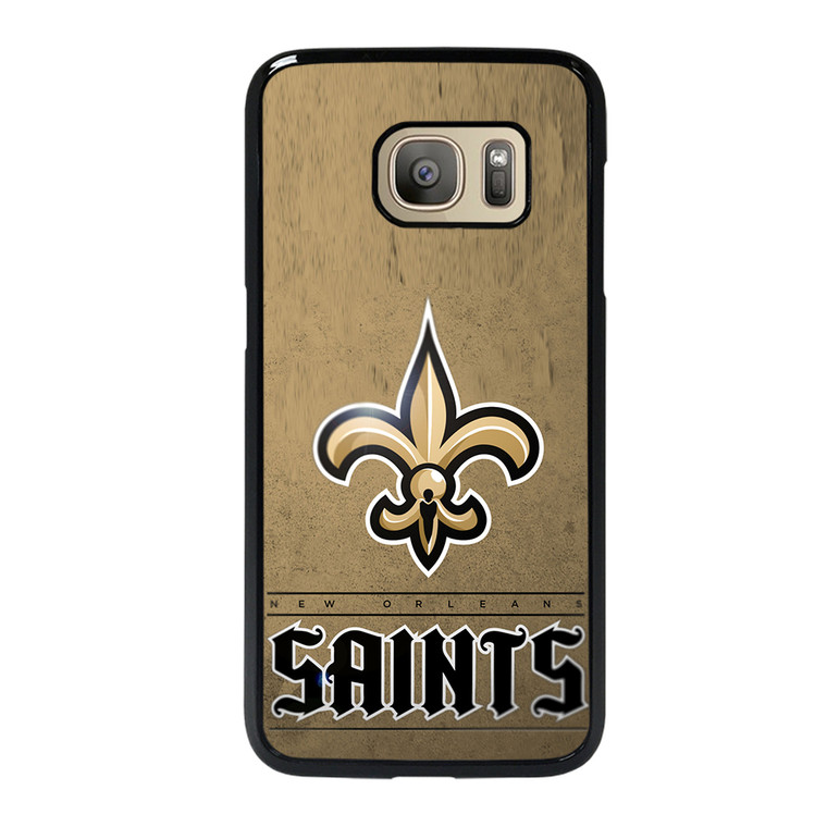 NEW ORLEANS SAINTS LOGO AND BACKGROUND Samsung Galaxy S7 Case Cover