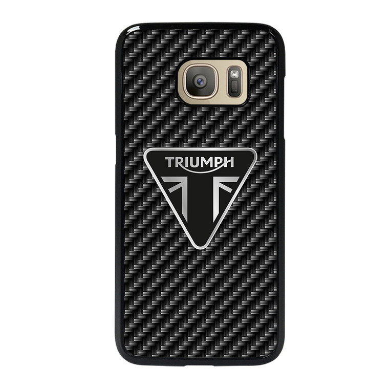 Triumph Motorcycle Carbon Logo Samsung Galaxy S7 Case Cover