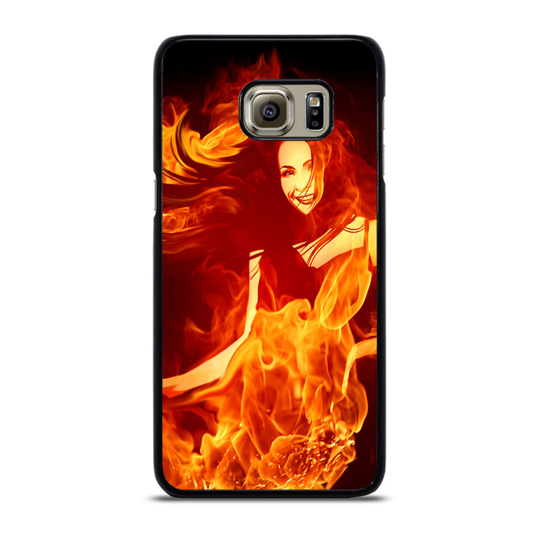 Woman In Fire Samsung Galaxy S6 Edge Plus Case Cover