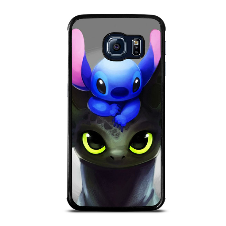 Toothless And Stitch Paint Samsung Galaxy S6 Edge Case Cover