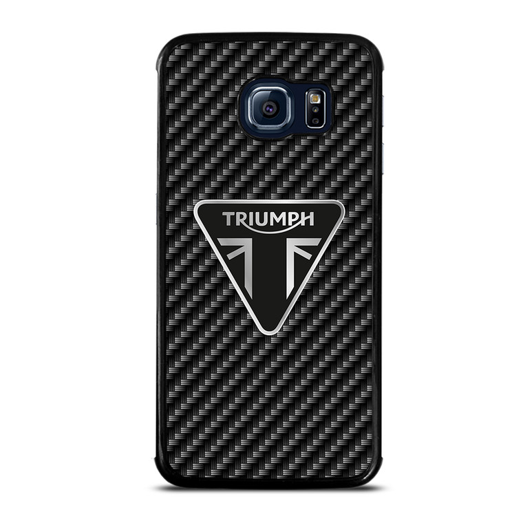 Triumph Motorcycle Carbon Logo Samsung Galaxy S6 Edge Case Cover