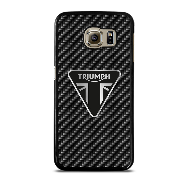 Triumph Motorcycle Carbon Logo Samsung Galaxy S6 Case Cover