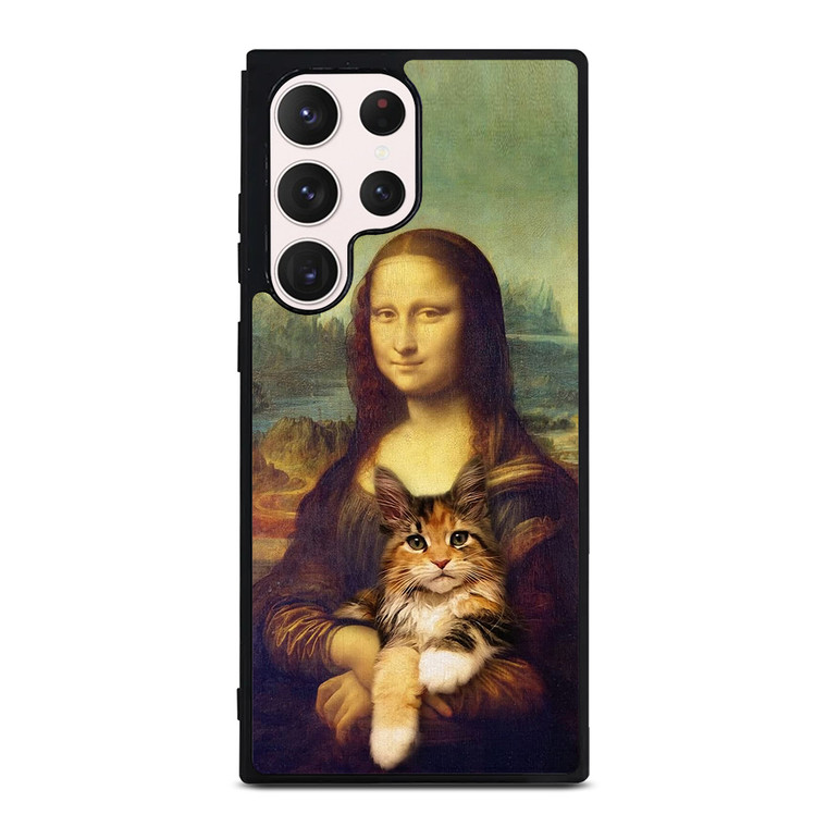 Cat And Monalisa Samsung Galaxy S23 Ultra Case Cover