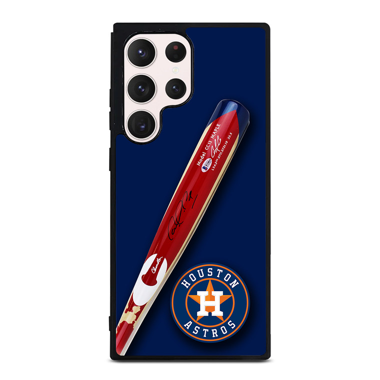 Houston Astros Correa's Stick Signed Samsung Galaxy S23 Ultra Case Cover