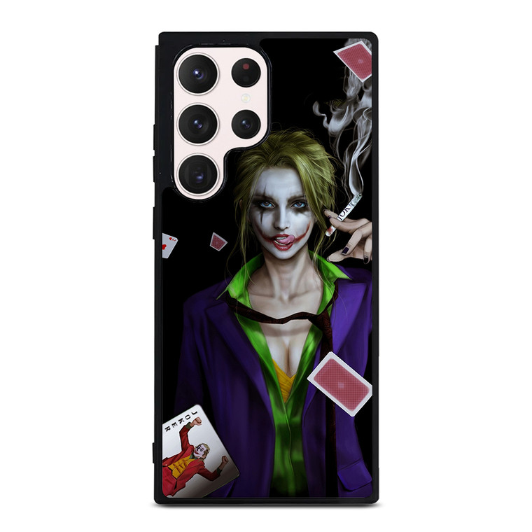 Joker Girl Smoking Samsung Galaxy S23 Ultra Case Cover