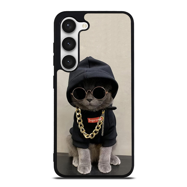 Hype Beast Cat Samsung Galaxy S23 Case Cover