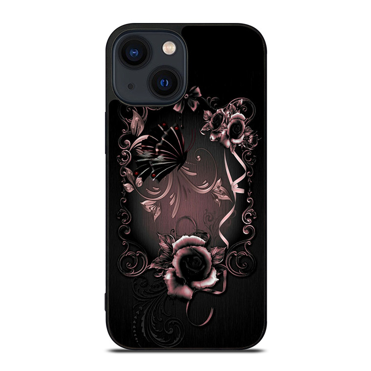Gothic Rose Flower iPhone 14 Plus Case Cover