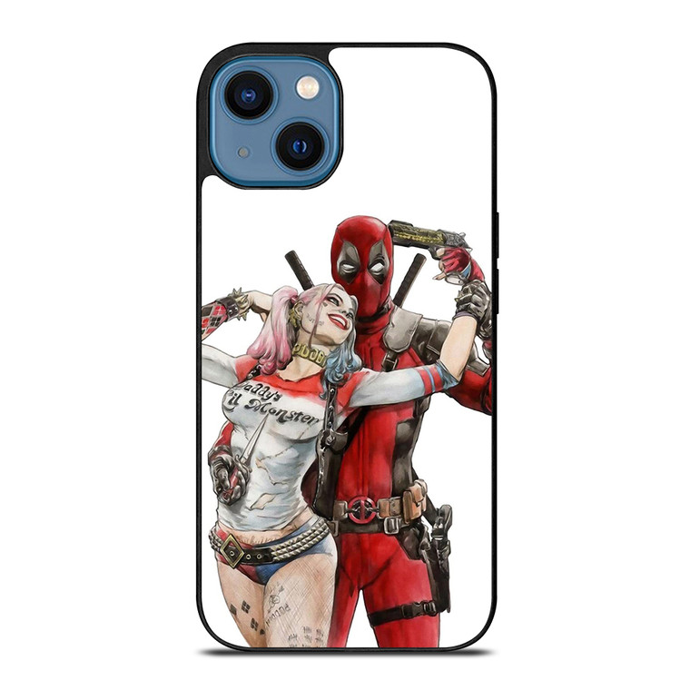 Iconic Deadpool & Harley Quinn iPhone 14 Case Cover