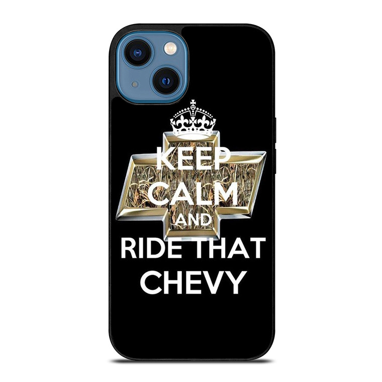 KEEP CALM AND RIDE THAT CHEVY iPhone 14 Case Cover