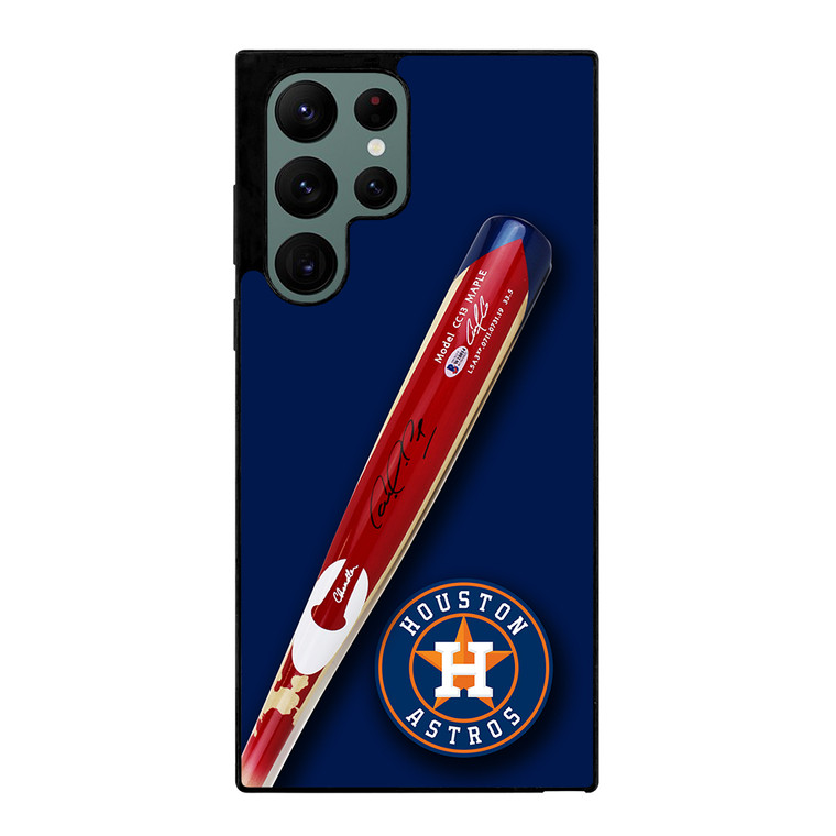 Houston Astros Correa's Stick Signed Samsung Galaxy S22 Ultra 5G Case Cover